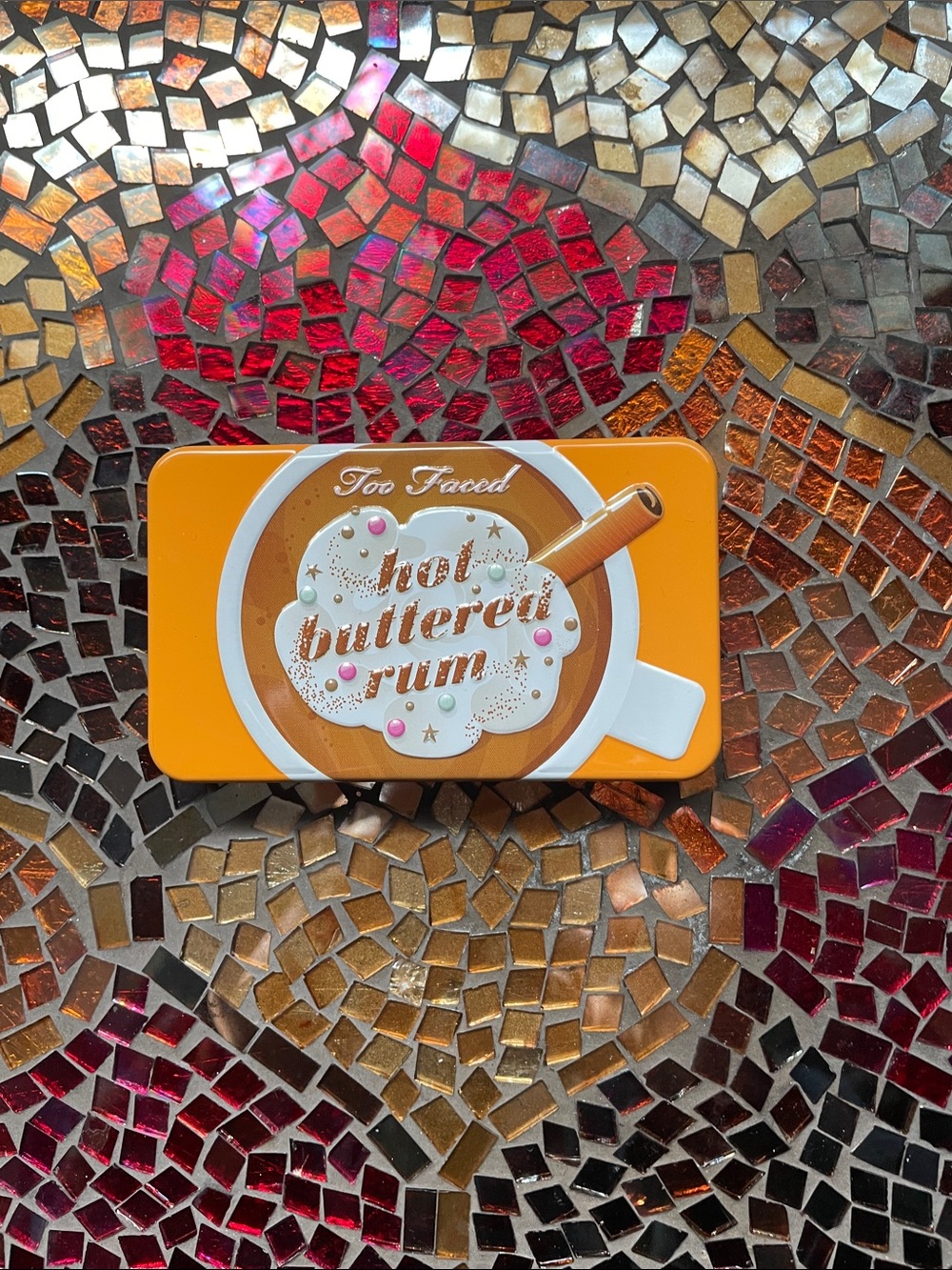 NEW Too Faced Hot Buttered Rum Palette - Orange & White Accents